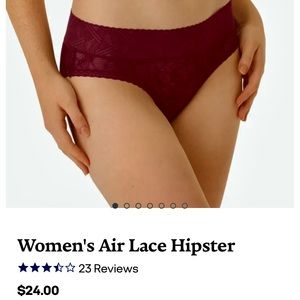 Bombas 2 pair women’s all over lace hipster underwear